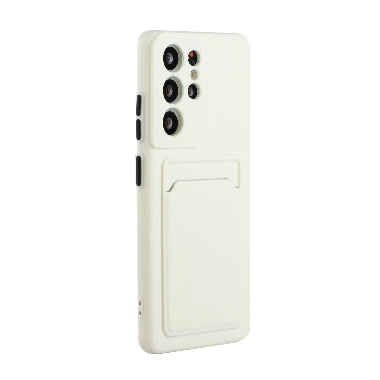 For Samsung Galaxy S25 Ultra 5G Card Slot Design Shockproof TPU Phone Case(White)