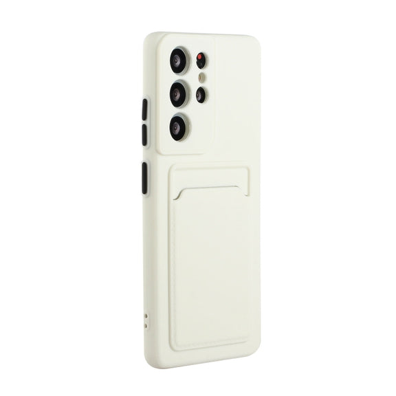For Samsung Galaxy S25 Ultra 5G Card Slot Design Shockproof TPU Phone Case(White)