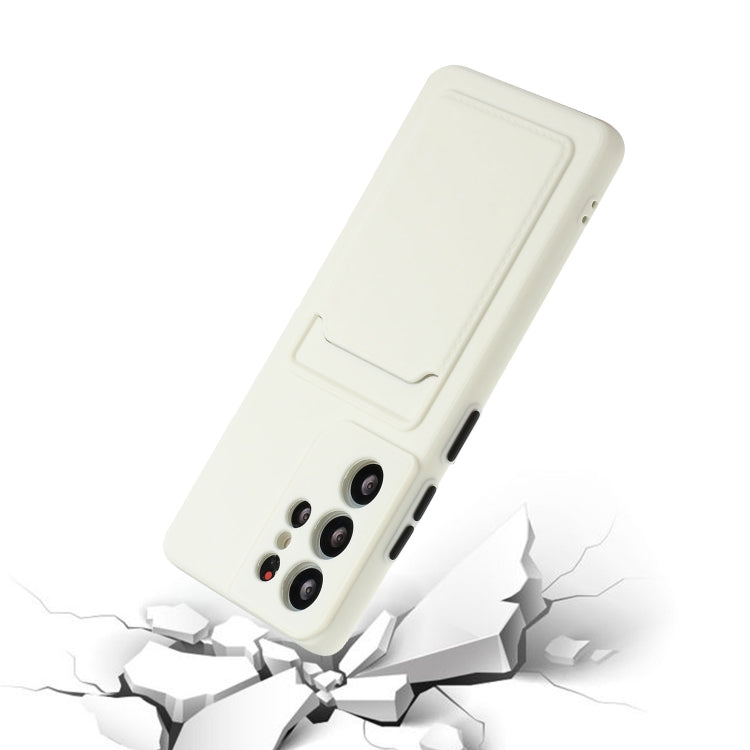 For Samsung Galaxy S25 Ultra 5G Card Slot Design Shockproof TPU Phone Case(White)