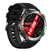 HT30 1.7 inch IP68 Water-resistant Silicone Band Smart Watch, Support Flashlight / Banknote Detector Light / Compass(Black)