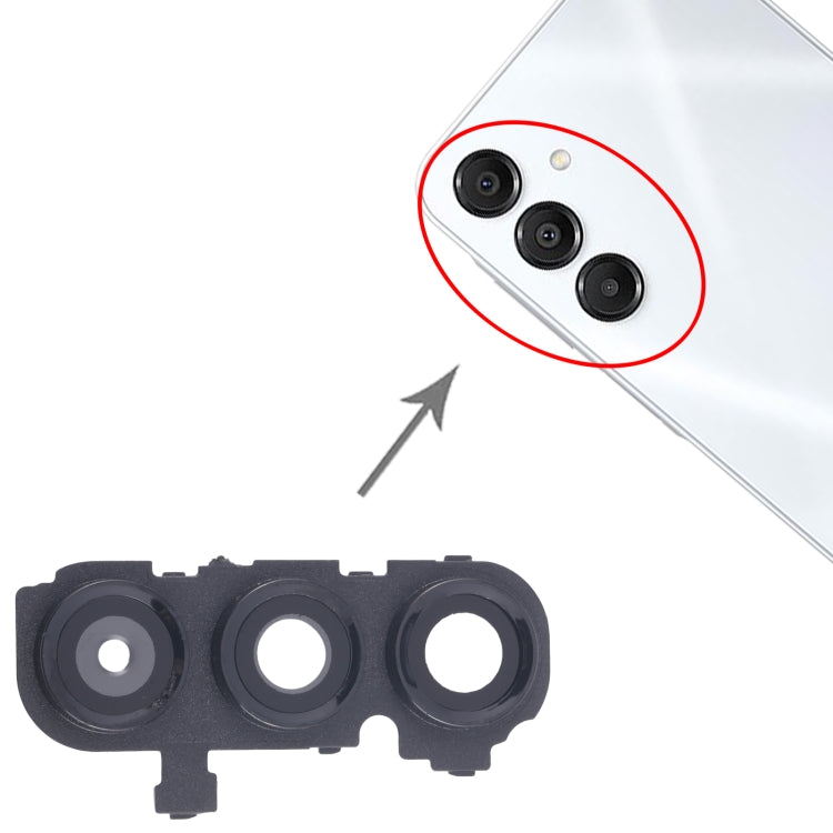 For Samsung Galaxy A16 5G SM-A166B 10pcs Rear Camera Lens Cover(Black)