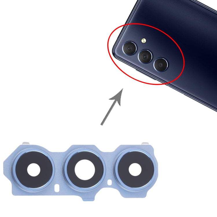 For Samsung Galaxy M54 SM-M546B 10pcs Rear Camera Lens Cover(Blue)