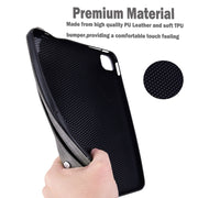 For Samsung Galaxy Tab S10 / S9 / S8 / S7 TPU Leather Back Tablet Case with Wristband(Grey)