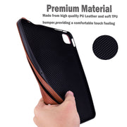 For Samsung Galaxy Tab S10+ / S9+ / S8+ TPU Leather Back Tablet Case with Wristband(Brown)