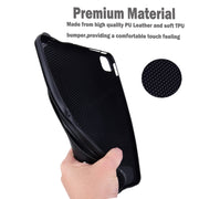 For Samsung Galaxy Tab S10+ / S9+ / S8+ TPU Leather Back Tablet Case with Wristband(Black)