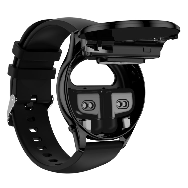 X17 mini 1.27 inch IP67 Water-resistant 2 in 1 Bluetooth Earphone Smart Watch(Black)