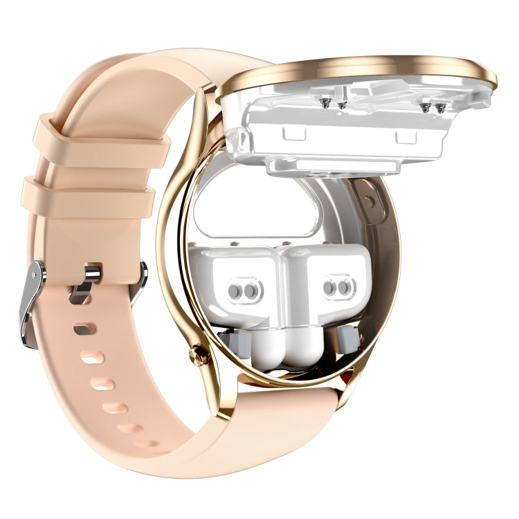 X17 mini 1.27 inch IP67 Water-resistant 2 in 1 Bluetooth Earphone Smart Watch(Gold)