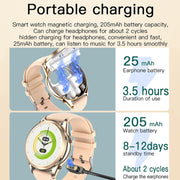 X17 mini 1.27 inch IP67 Water-resistant 2 in 1 Bluetooth Earphone Smart Watch(Gold)