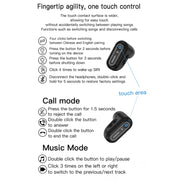 X17 mini 1.27 inch IP67 Water-resistant 2 in 1 Bluetooth Earphone Smart Watch(Black)