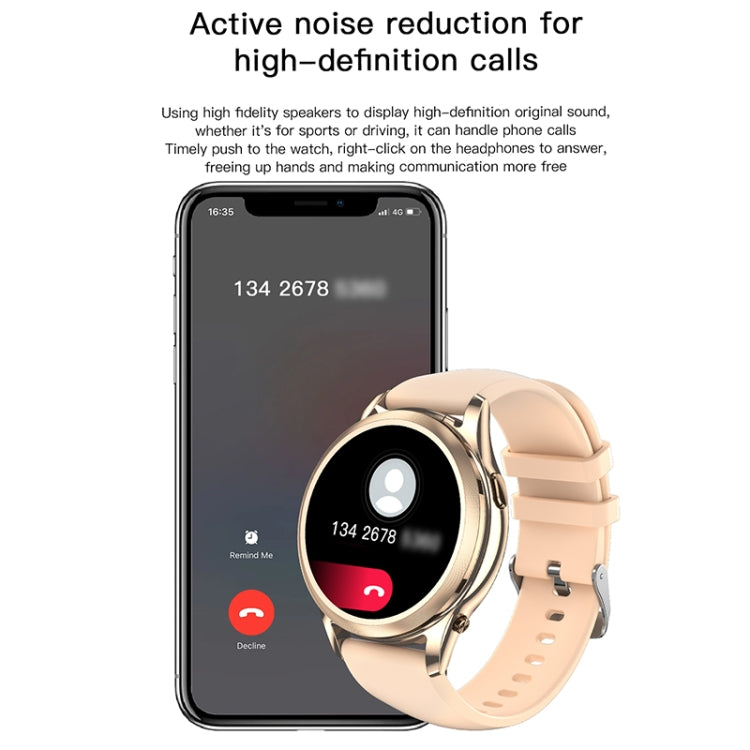 X17 mini 1.27 inch IP67 Water-resistant 2 in 1 Bluetooth Earphone Smart Watch(Gold)
