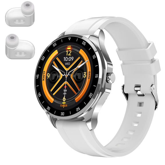 X20 1.43 inch IP67 Water-resistant 2 in 1 Bluetooth Earphone Smart Watch(White)