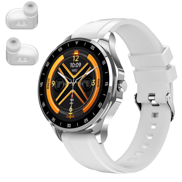 X20 1.43 inch IP67 Water-resistant 2 in 1 Bluetooth Earphone Smart Watch(White)