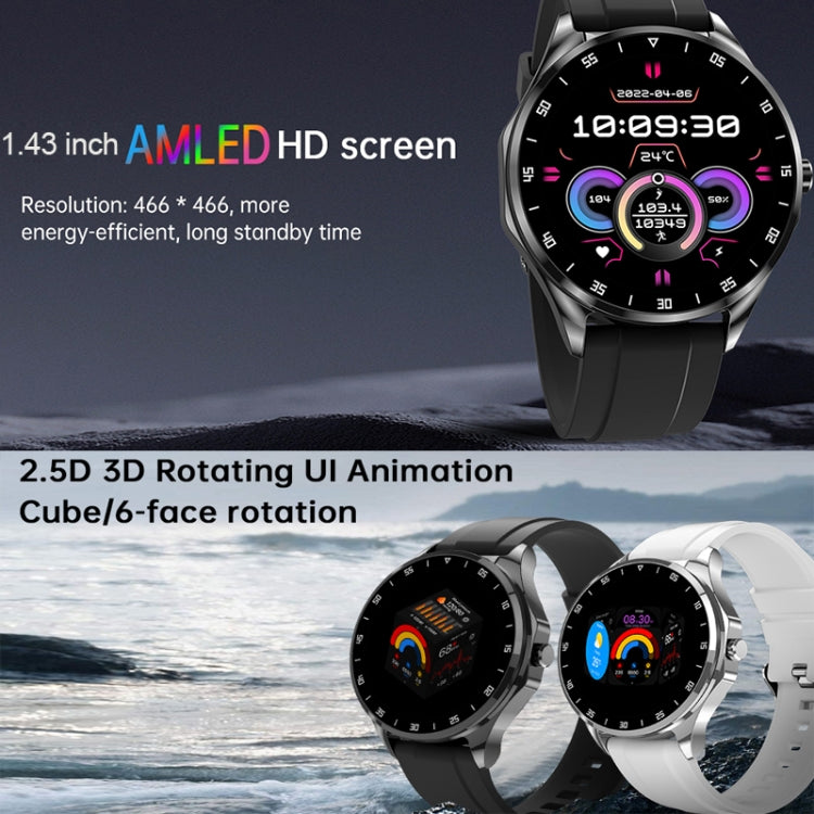 X20 1.43 inch IP67 Water-resistant 2 in 1 Bluetooth Earphone Smart Watch(White)