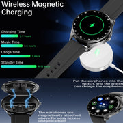 X20 1.43 inch IP67 Water-resistant 2 in 1 Bluetooth Earphone Smart Watch(White)