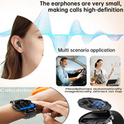 X20 1.43 inch IP67 Water-resistant 2 in 1 Bluetooth Earphone Smart Watch(White)