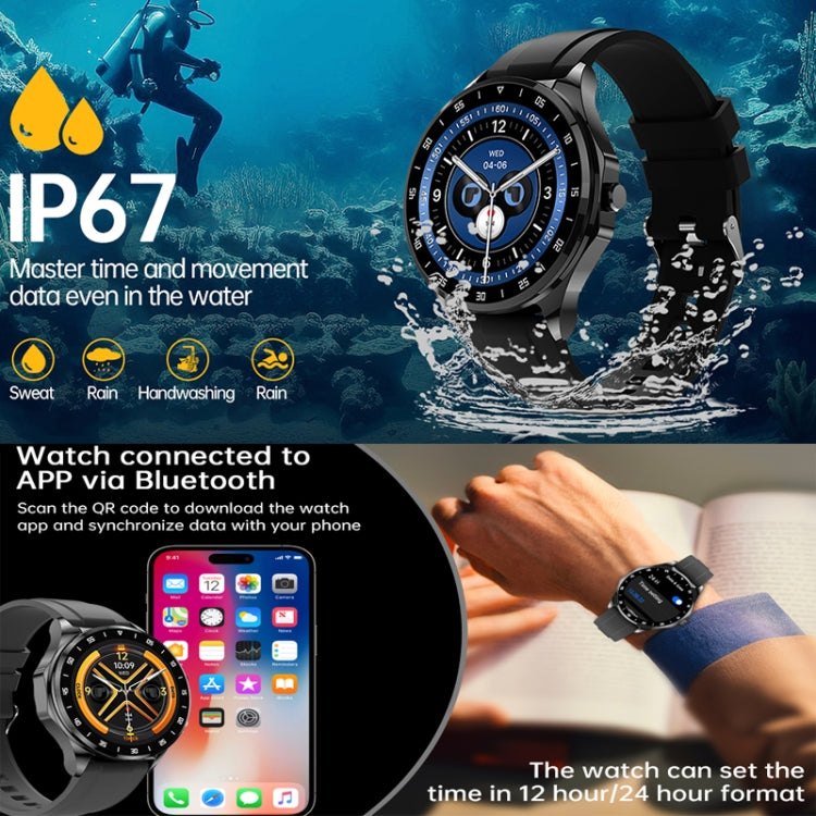 X20 1.43 inch IP67 Water-resistant 2 in 1 Bluetooth Earphone Smart Watch(White)