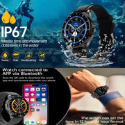 X20 1.43 inch IP67 Water-resistant 2 in 1 Bluetooth Earphone Smart Watch(White)