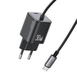 USAMS CC264 30W GaN Mini Type-C / USB-C Dual Port Fast Charger with Cable, EU Plug(Black) - free shipping - PMC TechLife - Order now!
