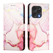 For Doogee N55 Plus PT003 Marble Pattern Flip Leather Phone Case(Rose Gold)
