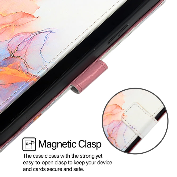 For Doogee N55 Plus PT003 Marble Pattern Flip Leather Phone Case(Galaxy Marble White)