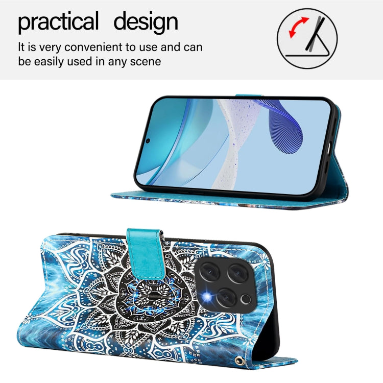 For Doogee N55 Plus Colored Drawing Pattern Plain Weave Leather Phone Case(Undersea Mandala)