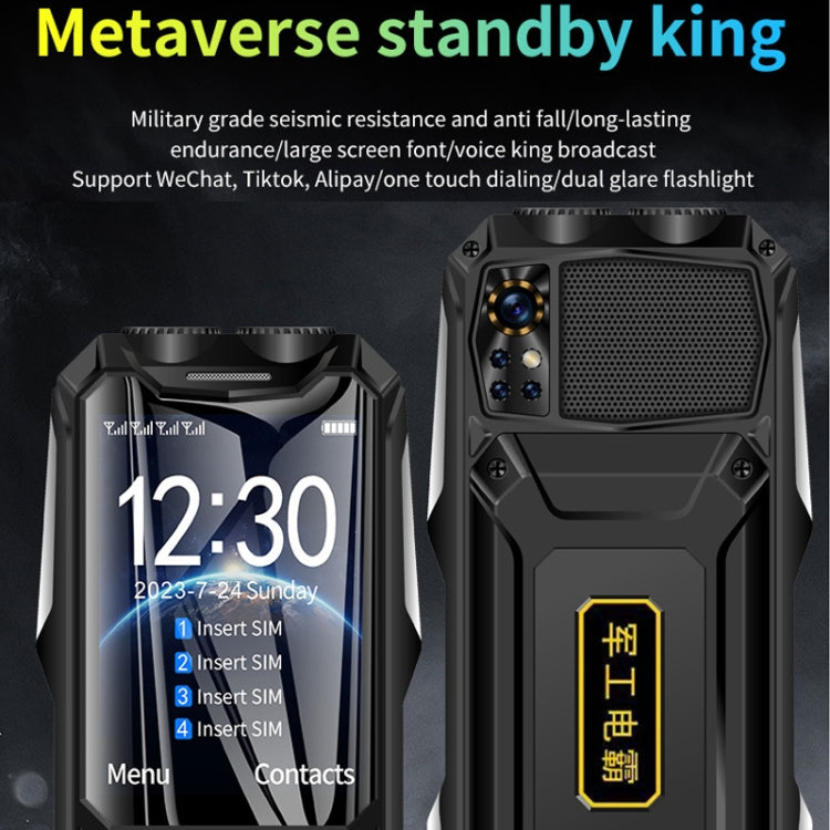 Q9-1 4G Elder Keypad Rugged Phone, 3.5 inch, 4500mAh, 21 Keys, SOS, FM, Network: 4G, Dual SIM(Black)