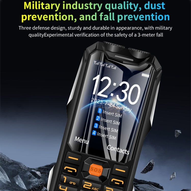 Q9-1 4G Elder Keypad Rugged Phone, 3.5 inch, 4500mAh, 21 Keys, SOS, FM, Network: 4G, Dual SIM(Black)
