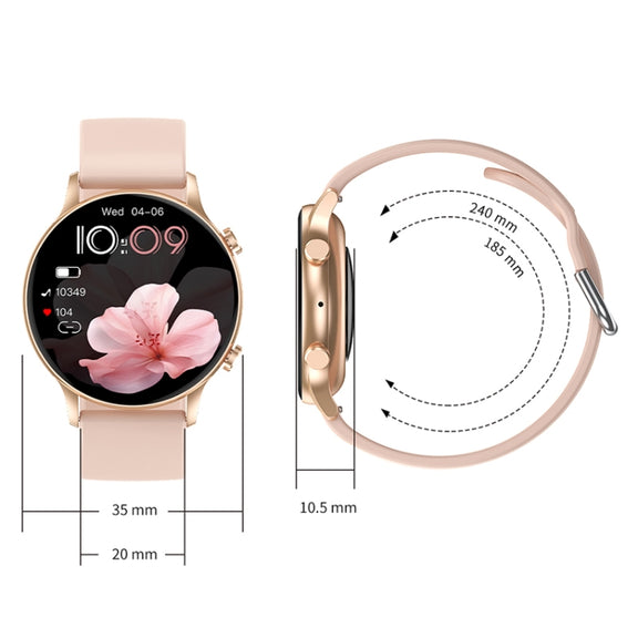 CY19 1.32 inch AMOLED Screen Silicone Strap Smart Watch, Blood Oxygen/Blood Pressure/Heart Rate(Pink)