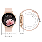 CY19 1.32 inch AMOLED Screen Silicone Strap Smart Watch, Blood Oxygen/Blood Pressure/Heart Rate(Starlight)