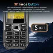 Q6000 Elder Keypad Phone, 2.4 inch, 6800mAh, Dual Flashlights, 21 Keys, SOS, FM, Dual SIM, GSM, Plug:EU Plug(Black)