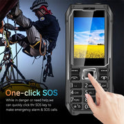 Q6000 Elder Keypad Phone, 2.4 inch, 6800mAh, Dual Flashlights, 21 Keys, SOS, FM, Dual SIM, GSM, Plug:EU Plug(Black)