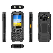 Q6000 Elder Keypad Phone, 2.4 inch, 6800mAh, Dual Flashlights, 21 Keys, SOS, FM, Dual SIM, GSM, Plug:EU Plug(Black)