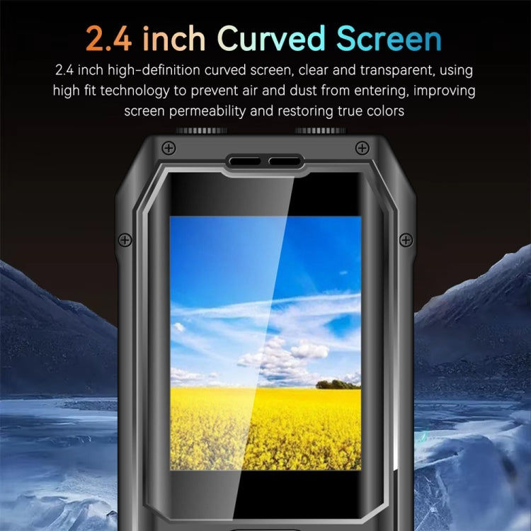 Q6000 Elder Keypad Phone, 2.4 inch, 6800mAh, Dual Flashlights, 21 Keys, SOS, FM, Dual SIM, GSM, Plug:EU Plug(Black)