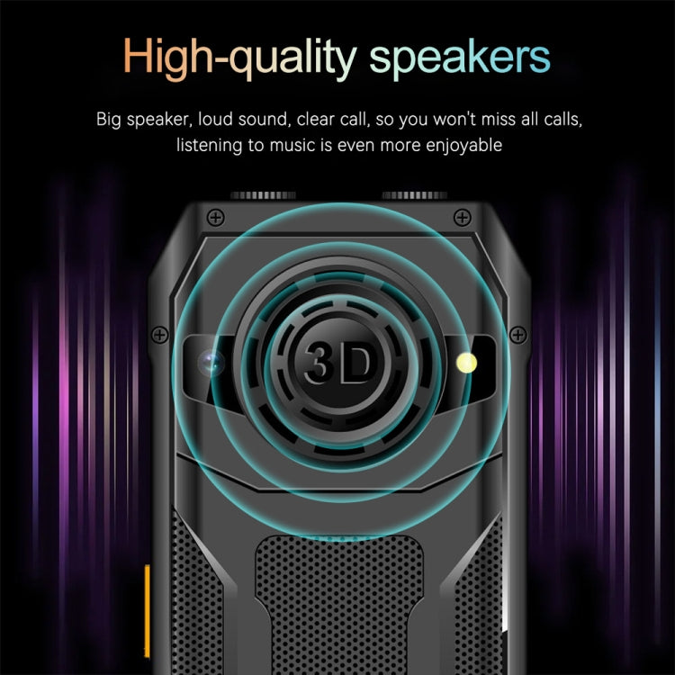 Q6000 Elder Keypad Phone, 2.4 inch, 6800mAh, Dual Flashlights, 21 Keys, SOS, FM, Dual SIM, GSM, Plug:EU Plug(Black)