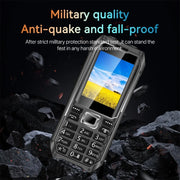 Q6000 Elder Keypad Phone, 2.4 inch, 6800mAh, Dual Flashlights, 21 Keys, SOS, FM, Dual SIM, GSM, Plug:EU Plug(Black)