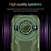 Q6000 Elder Keypad Phone, 2.4 inch, 6800mAh, Dual Flashlights, 21 Keys, SOS, FM, Dual SIM, GSM, Plug:EU Plug(Green)