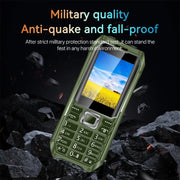 Q6000 Elder Keypad Phone, 2.4 inch, 6800mAh, Dual Flashlights, 21 Keys, SOS, FM, Dual SIM, GSM, Plug:EU Plug(Green)
