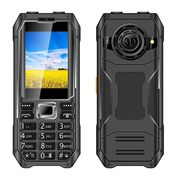Q6000 Elder Keypad Phone, 2.4 inch, 6800mAh, Dual Flashlights, 21 Keys, SOS, FM, Dual SIM, GSM, Plug:US Plug(Black)