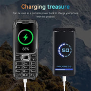 Q6000 Elder Keypad Phone, 2.4 inch, 6800mAh, Dual Flashlights, 21 Keys, SOS, FM, Dual SIM, GSM, Plug:UK Plug(Black)