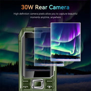 Q6000 Elder Keypad Phone, 2.4 inch, 6800mAh, Dual Flashlights, 21 Keys, SOS, FM, Dual SIM, GSM, Plug:UK Plug(Green)