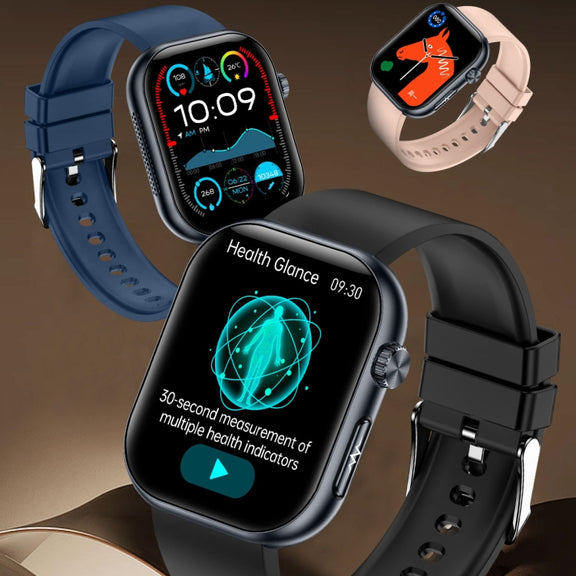 ET587 1.95 inch AMOLED Screen Smart Watch, ECG Electrocardiogram/Blood Sugar Monitoring(Grey)