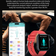 ET587 1.95 inch AMOLED Screen Smart Watch, ECG Electrocardiogram/Blood Sugar Monitoring(Blue)
