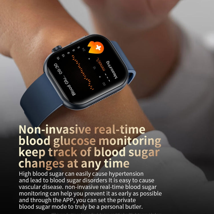 ET587 1.95 inch AMOLED Screen Smart Watch, ECG Electrocardiogram/Blood Sugar Monitoring(Grey)