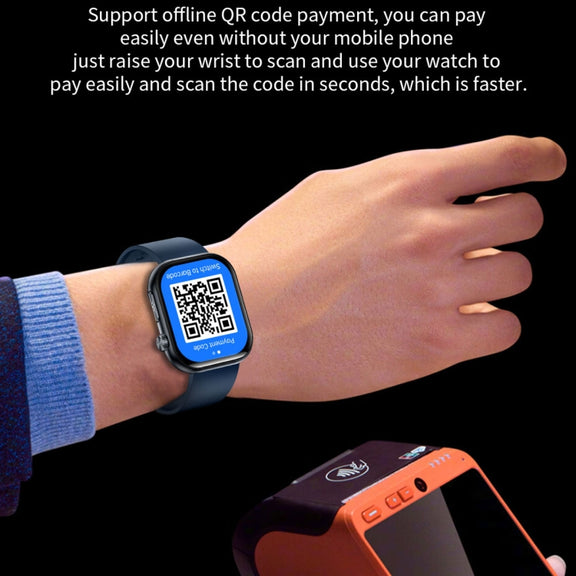 ET587 1.95 inch AMOLED Screen Smart Watch, ECG Electrocardiogram/Blood Sugar Monitoring(Grey)