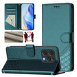 For Doogee N55 Plus Honeycomb Embossing RFID Leather Phone Case(Peacock Green) - More Brand by PMC TechLife | Online Shopping South Africa | PMC TechLife | Buy Now Pay Later Mobicred