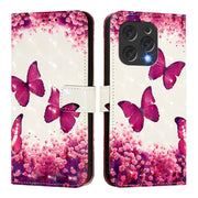 For Doogee N55 Plus 3D Painting Horizontal Flip Leather Phone Case(Rose Butterfly)