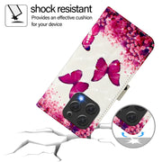For Doogee N55 Plus 3D Painting Horizontal Flip Leather Phone Case(Rose Butterfly)
