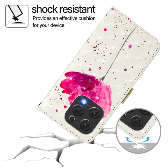 For Doogee N55 Plus 3D Painting Horizontal Flip Leather Phone Case(Flower)