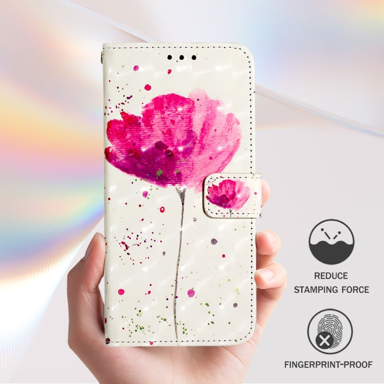 For Doogee N55 Plus 3D Painting Horizontal Flip Leather Phone Case(Flower)