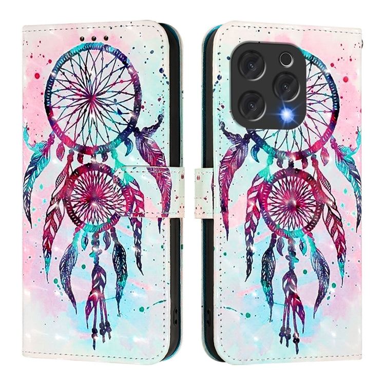 For Doogee N55 Plus 3D Painting Horizontal Flip Leather Phone Case(Color Drop Wind Chimes)